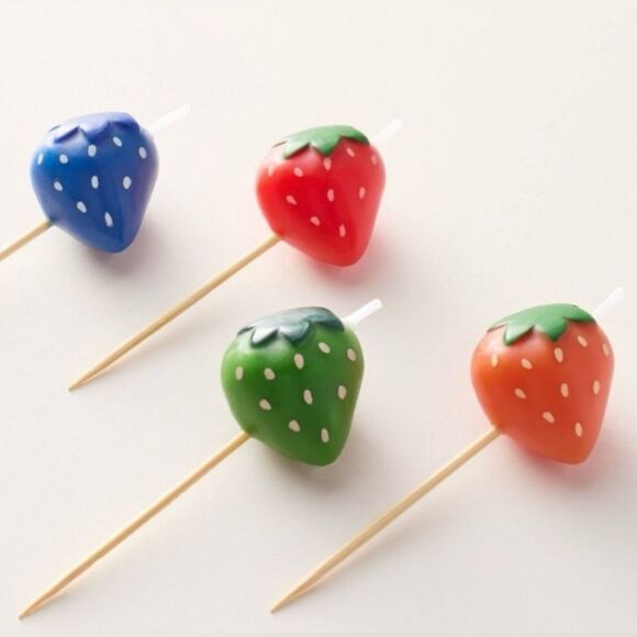 Kate Spade New York x Target 8pk Strawberries Celebration Candles NWT - Picture 2 of 8